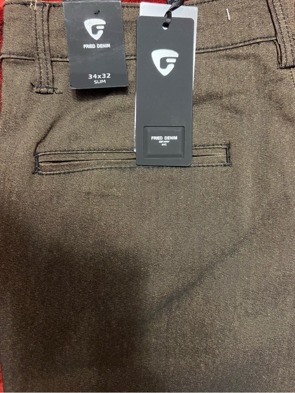 Fried Denim Slim Fit Chinos - Brown